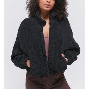 NWOT Willow Fuzzy Drawstring Teddy Jacket